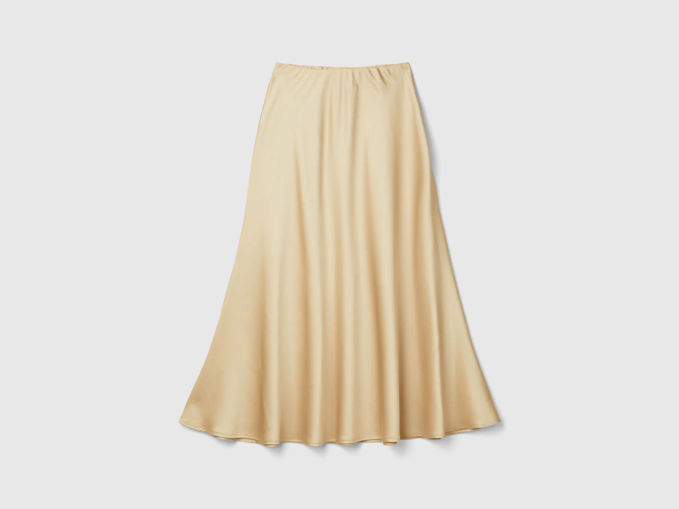 Flowy satin look skirt