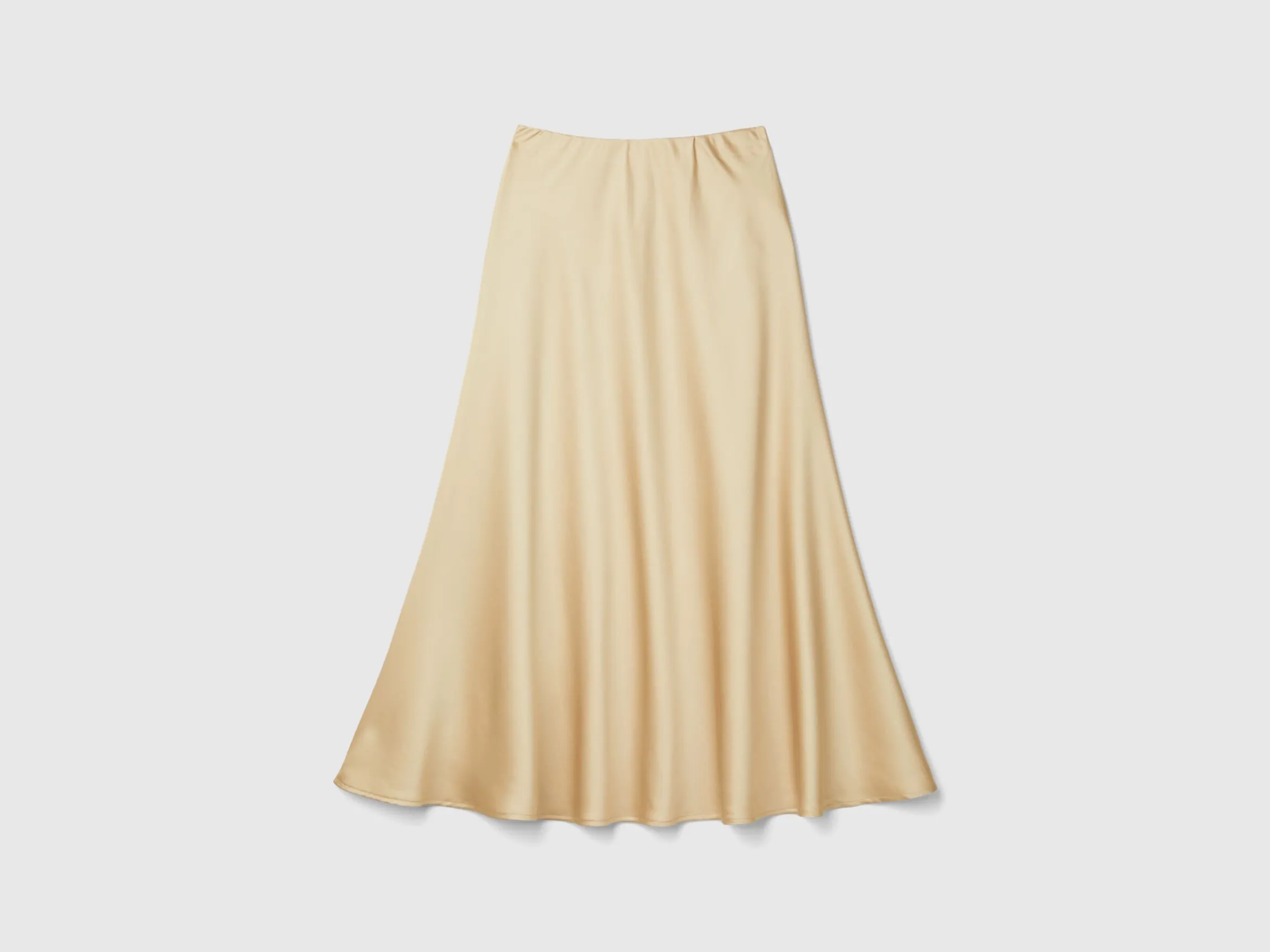 Flowy satin look skirt