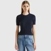 Flowy sweater with short sleeves