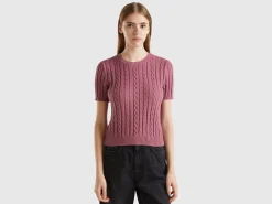 Flowy sweater with short sleeves