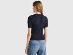 Flowy sweater with short sleeves