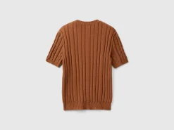 Flowy sweater with short sleeves