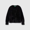 Fluffy yarn cardigan