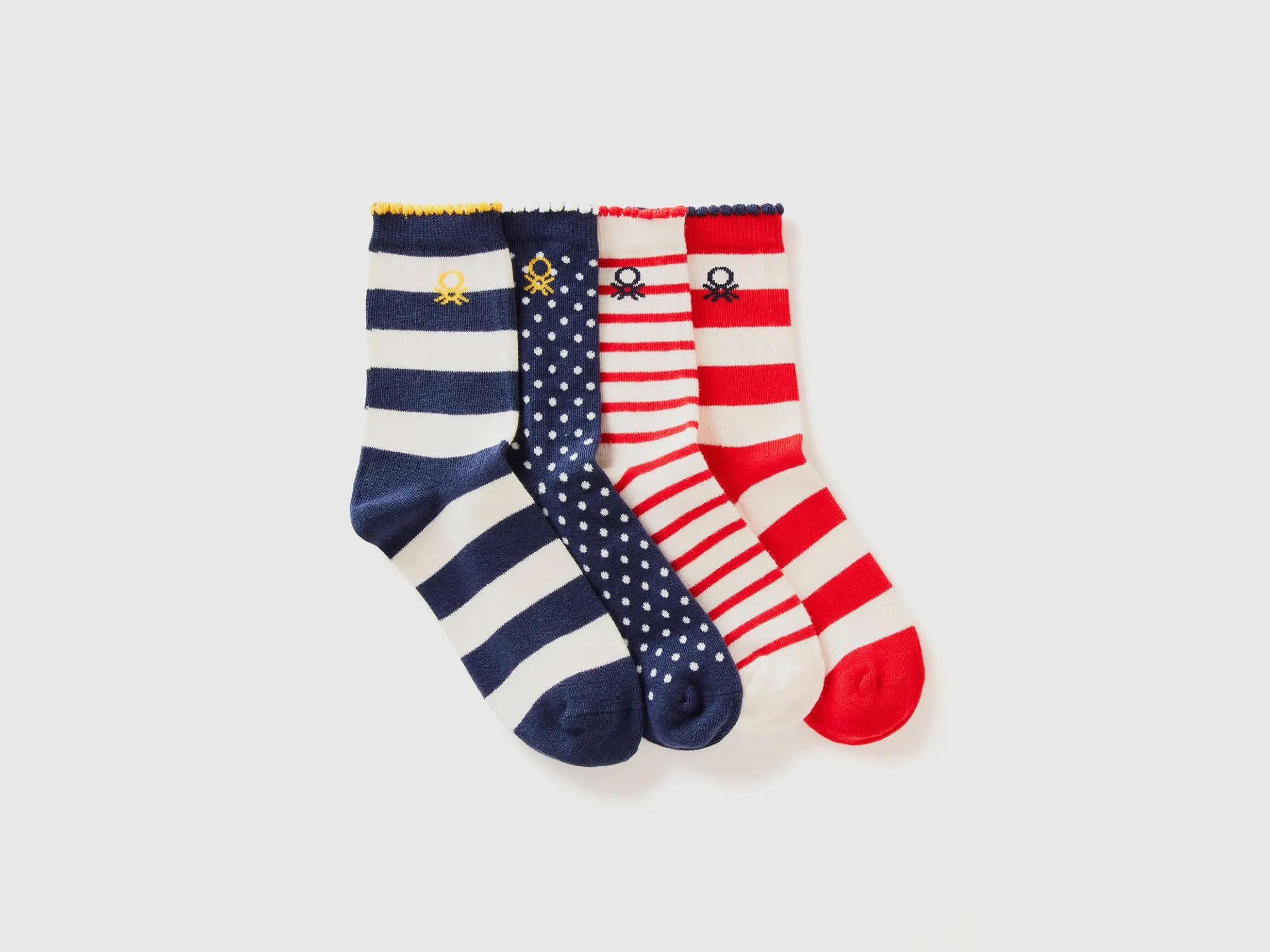 Four pairs of patterned socks