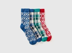 Four pairs of patterned socks