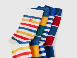 Four pairs of patterned socks