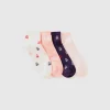 Four pairs of short socks with logos