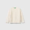 Furry yarn sweater