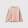 Furry yarn sweater