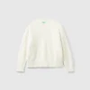 Furry yarn sweater