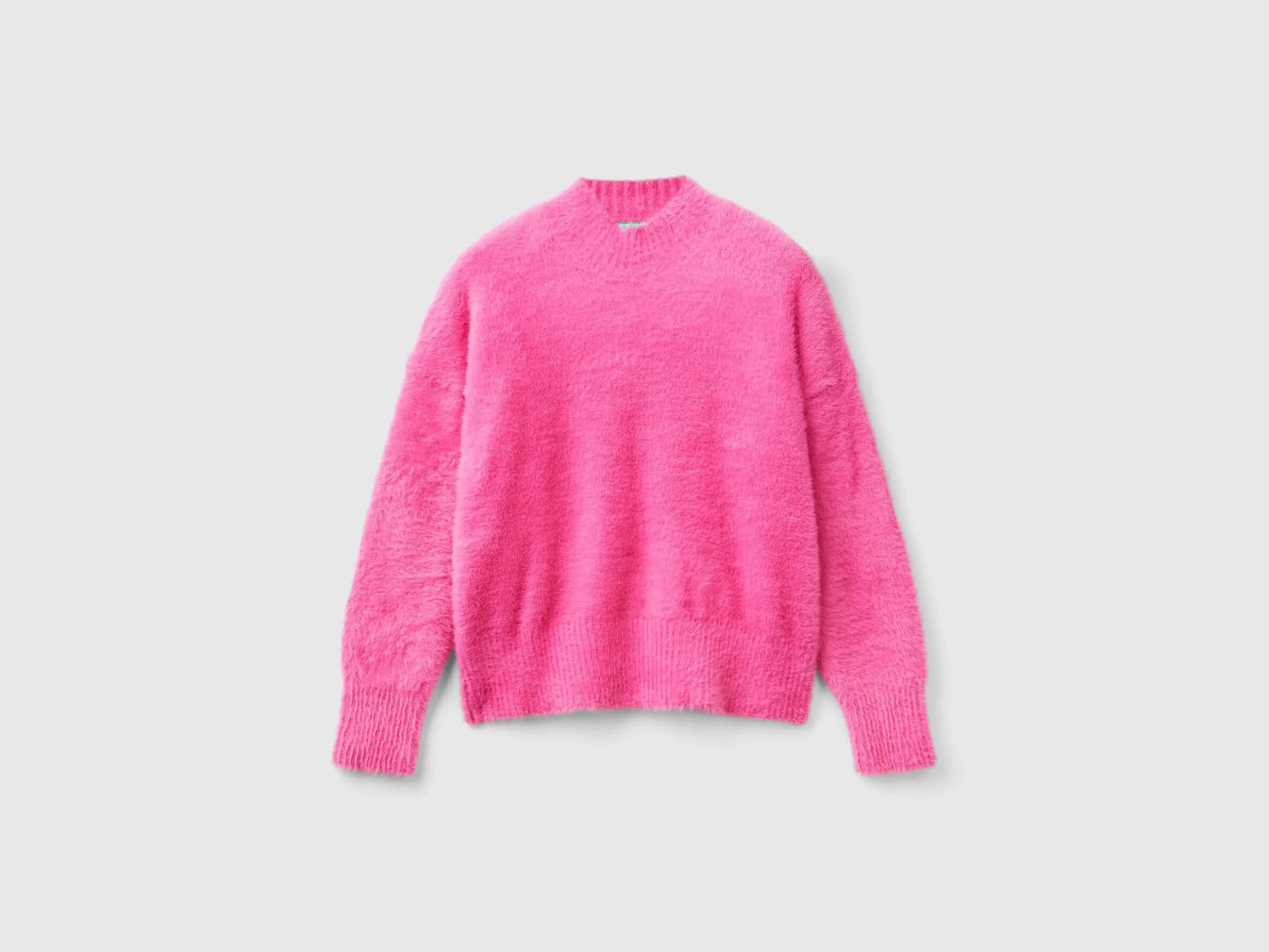 Furry yarn sweater