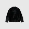Furry yarn sweater