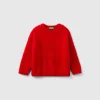 Furry yarn sweater