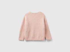 Furry yarn sweater