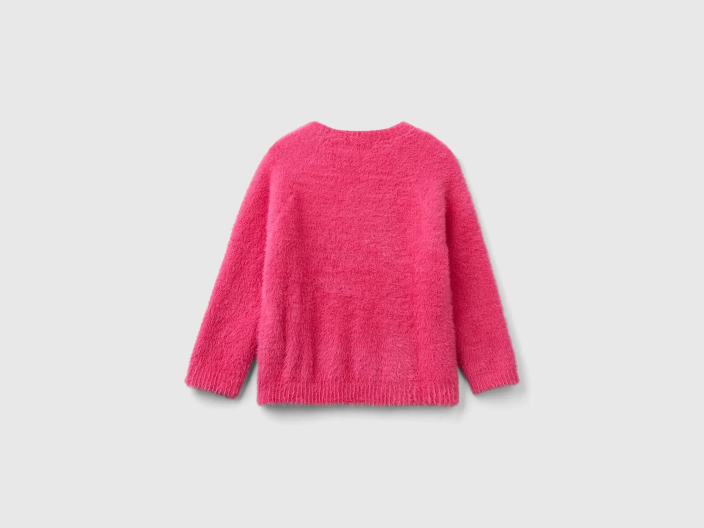 Furry yarn sweater