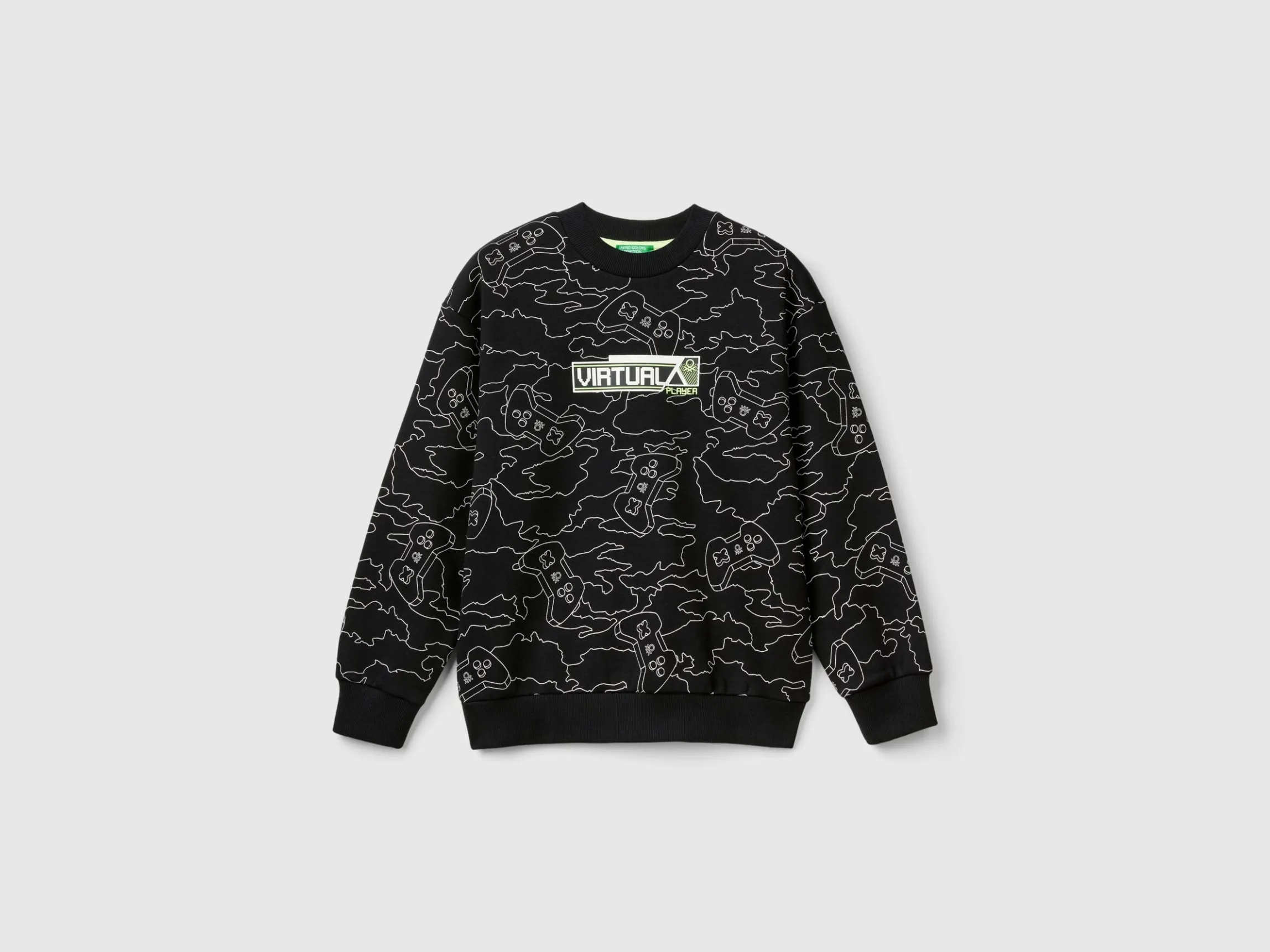 Gamer sweatshirt with rubbery print
