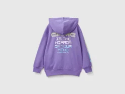 Gamer sweatshirt with slogan print