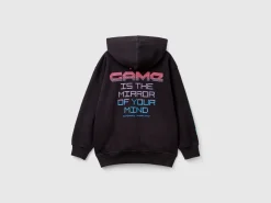 Gamer sweatshirt with slogan print