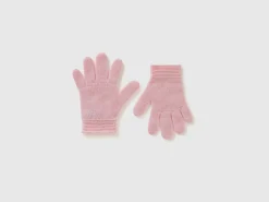 Gloves in stretch wool blend