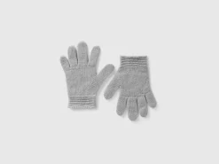 Gloves in stretch wool blend
