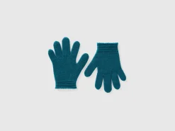 Gloves in stretch wool blend