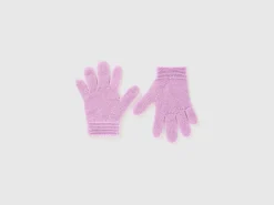 Gloves in stretch wool blend