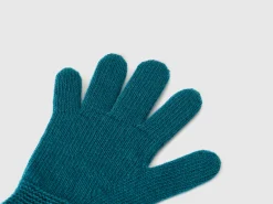 Gloves in stretch wool blend