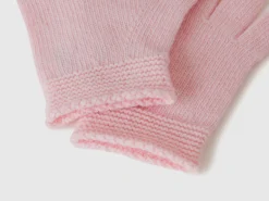 Gloves in stretch wool blend