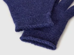 Gloves in stretch wool blend