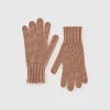 Gloves with cable knit