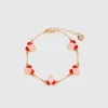 Gold bracelet with hearts