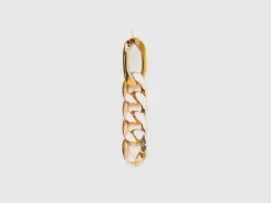 Gold chain pendant earrings