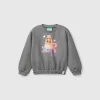 Gray Barbie sweatshirt with glossy print