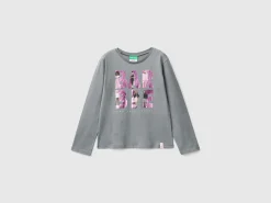 Gray Barbie t-shirt with glossy print