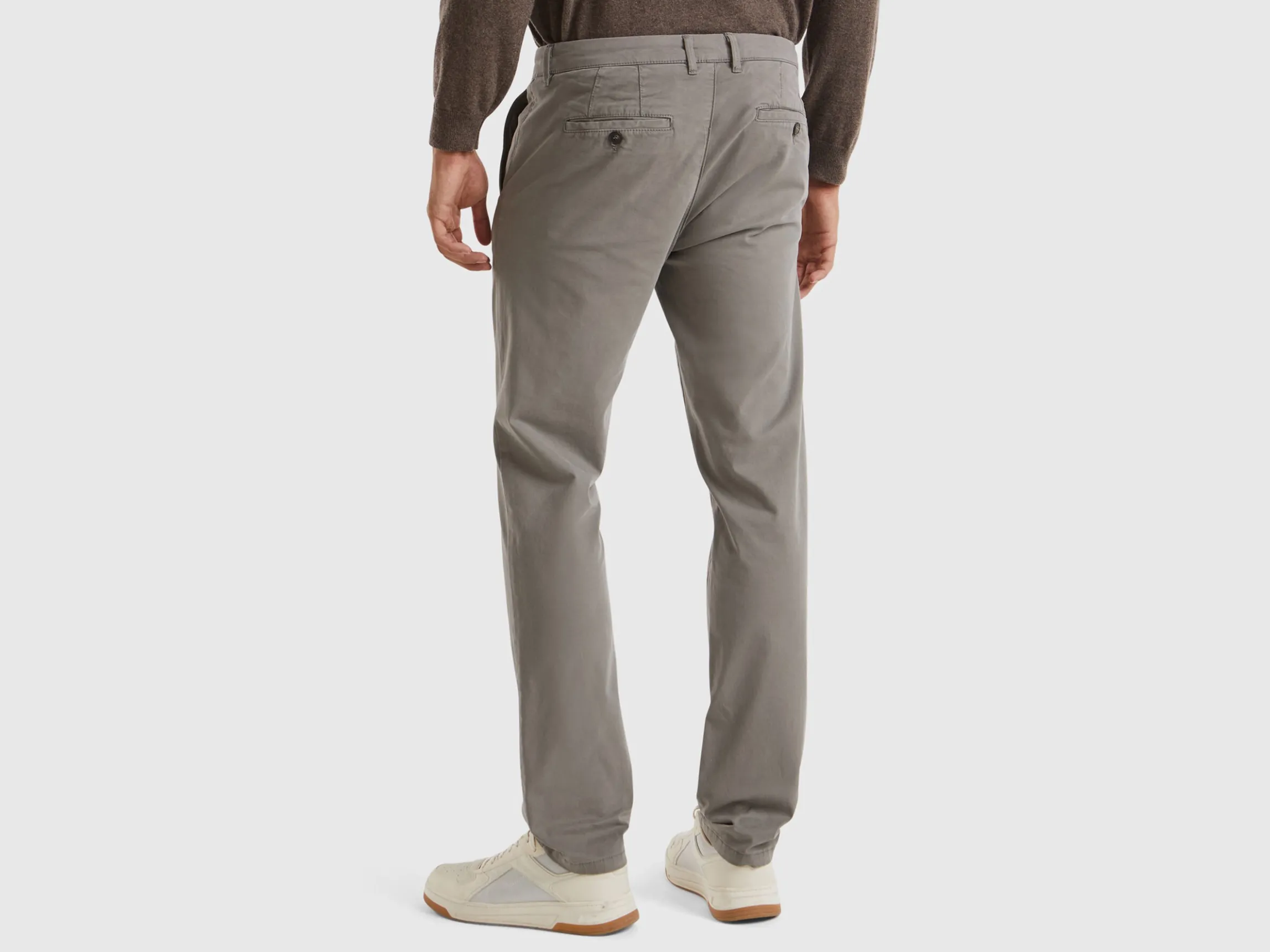 Gray slim fit chino