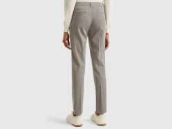 Gray slim fit cotton chinos