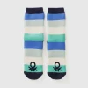 Green and blue non-slip socks