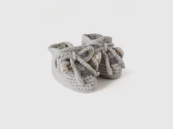 Handmade booties with applique