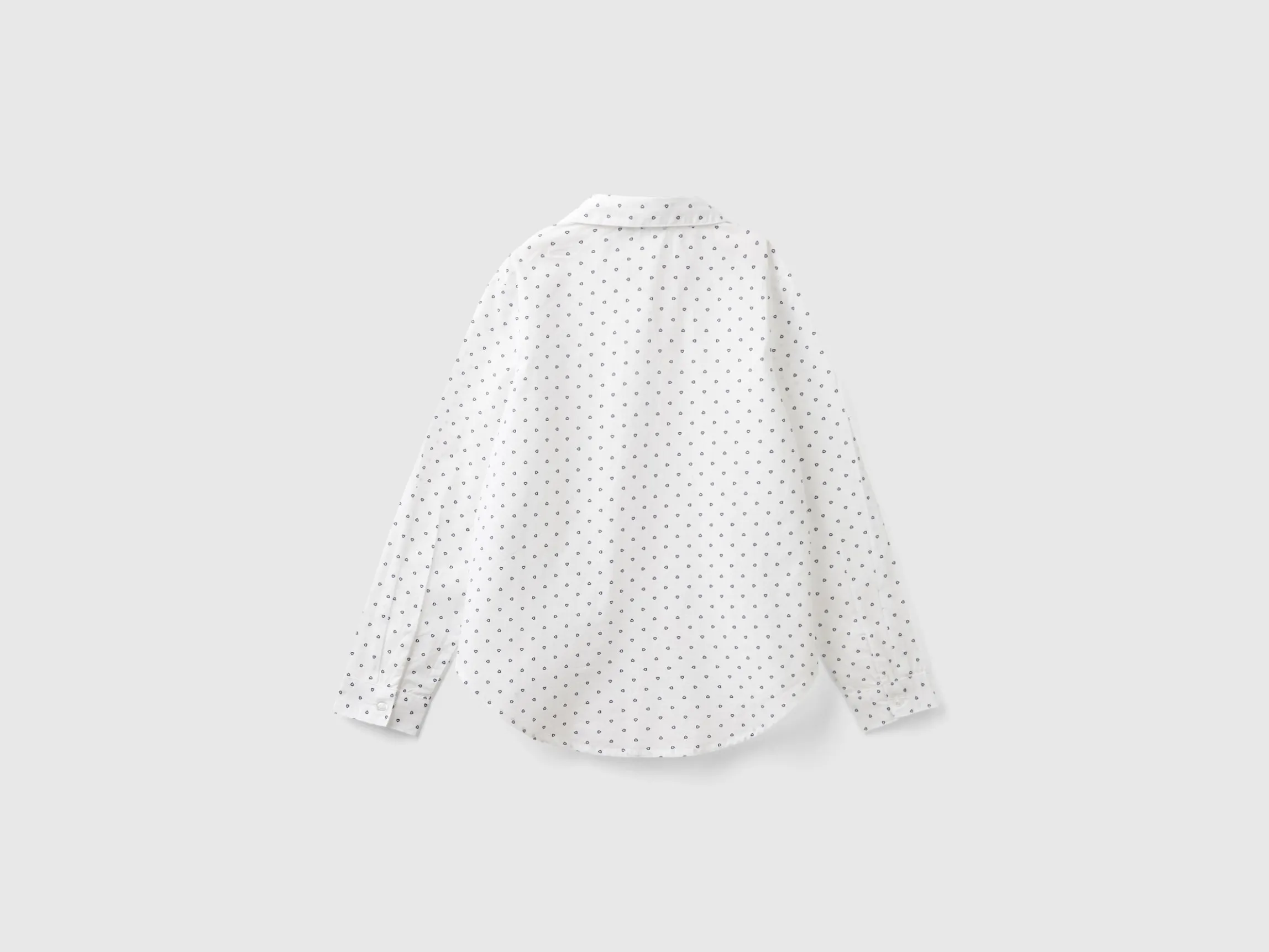 Heart pattern shirt in pure cotton