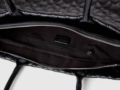 Heart tote bag in imitation leather