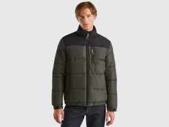 Heavy color block padded jacket