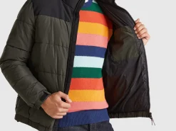 Heavy color block padded jacket