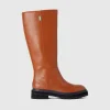 High boots in imitation leather