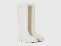 High boots in imitation leather