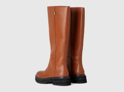 High boots in imitation leather