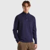 High neck sweater in pure Shetland wool