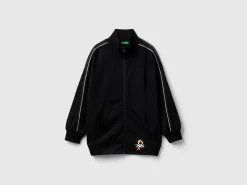 High neck sweatshirt with graffiti print