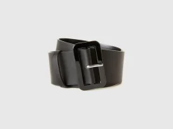 High waist belt in imitation leather