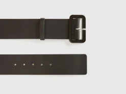 High waist belt in imitation leather