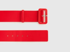 High waist belt in imitation leather